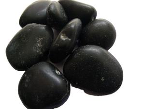 Polyruthan High Glossy Supper Jet Black Stone Pebbles Premium Shine Piedra natural brillante para aplicación de Villa - Product Image 6