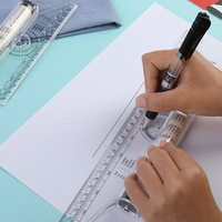 Règle parallèle de 30 cm, règle à roulettes de dessin, règle transparente multifonction pour le dessin et la conception, règle d'angle pour la couture