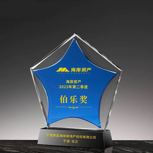 ट्रोफेओ डी क्रिस्टेल पुरस्कार k9 क्रिस्टल स्पष्ट कस्टम आकार खेल आयोजनों स्मृति चिन्ह पट्टिका ट्रॉफी व्यक्तिगत उपहार बॉक्स - Product Image 5