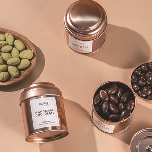 Handmade Solid Chocolate Gutifan Nut Filled Milk Chocolate with Pure Cocoa Butter in a Small Gold <strong>Jar</strong> 100g - Product Image 4