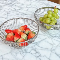 Panier de rangement antirouille en acier inoxydable pour aliments, fruits, panier de drainage, panier à pain, œufs, légumes, paniers de rangement en matériau durable