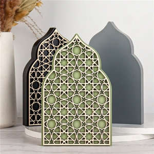 Decoración para Mesas de Eid Ramadán, Decoración Islámica para el Hogar, Decoración de Cúpula Marroquí de Madera - Product Image 1