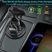 Chargeur USB 12V 90W 4 ports PD 36W double QC 18W pour voiture, bateau, marine, bus, camion, voiturette de golf, camping-car, moto, chargeur EV