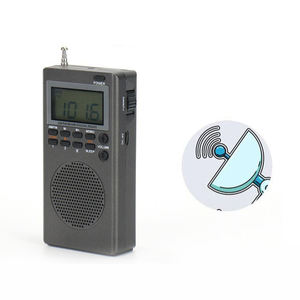 Factory Black Mini AM FM Digital Radio with 1.4 inch LCD Display Sleep <b>Timer</b> Alarm Clock Pocket Size <b>Outdoor</b> Home Radio - Product Image 4