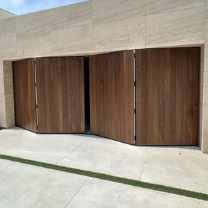 Porta a Libro in Legno Stile Rustico Americano, Porta Esterna per Soggiorno, <span class=keywords><strong>Porte</strong></span> da <span class=keywords><strong>Garage</strong></span> Bifold Automatizzate in Alluminio - Product Image 3
