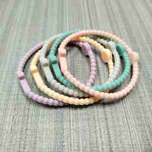 Pulsera Elástica Redonda Personalizada con Cuentas de Silicona Coloridas, Santos Católicos, Oración Religiosa, Pulseras de Jesús - Product Image 4