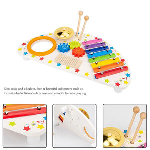 Instruments à Percussion éducatifs en bois pour enfants, 12 pièces, jouets de station de <span class=keywords><strong>musique</strong></span>, Instruments de <span class=keywords><strong>musique</strong></span> multifonctionnels - Product Image 4