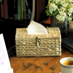 Panier de rangement de bureau en jacinthe d'eau écologique avec fonction organisateur pour ranger les serviettes de table dans la cuisine - Product Image 6
