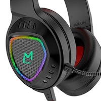 Casque de jeu dynamique filaire Aikun GH680 avec rétroéclairage RGB, construction légère et durable