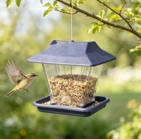 Tempat Makan Burung Minimalis Bentuk Rumah Dekorasi Taman Luar Ruangan Tempat Makan Burung Gantung
