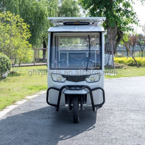 Triciclo eléctrico de pasajeros con 4 asientos cerrados chinos, Taxi con Panel Solar para pasajeros, triciclo eléctrico de pasajeros barato de 1000W - Product Image 2