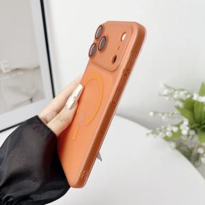 <span class=keywords><strong>Coque</strong></span> magnétique à chargement sans fil ultra fine pour <span class=keywords><strong>iPhone</strong></span> Air 17 16 15 14 13 12 <span class=keywords><strong>11</strong></span> Pro Max Film d'objectif transparent mat - Product Image 4