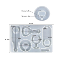 Kit de moule en résine pour ouvre-bouteille, ouvre-bouteille pour bière et vin, moule en silicone pour résine époxy, outil artisanal créatif DIY