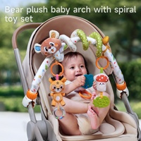 Jouet suspendu pour poussette Tumama pour enfants, hochet coloré en forme d'ours en peluche, jouet d'arche pour berceau, jouet en spirale pour siège auto, jouet en peluche pour bébé