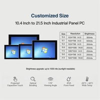 Panel PC Industrial de 15.6 Pulgadas, IP65 Resistente al Agua, Pantalla Táctil Capacitiva, Computadora Todo en Uno, Core I3/I5, 8GB RAM, Win/Linux, 2 Años de Garantía
