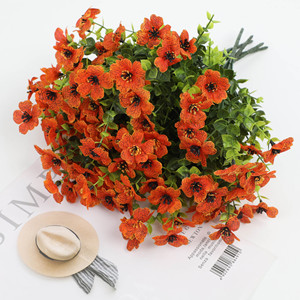 7 Ramas de Eucalipto Artificial con Flores Violetas, Decoración para el Hogar, Adorno para Patio, Suministros al por Mayor - Product Image 6