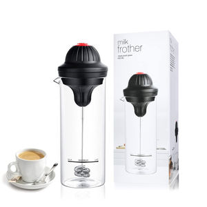 Mousseur à lait en verre Machine à café en <span class=keywords><strong>mousse</strong></span> automatique Batteur à oeufs Mousseur à lait Fouet à café portable - Product Image 1