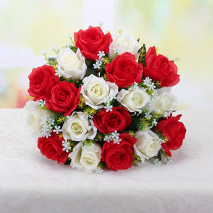 Ramo de rosas artificiales económicas de 18 cabezas para la <span class=keywords><strong>novia</strong></span> para Pascua Navidad y ocasiones de regreso a la escuela - Product Image 6
