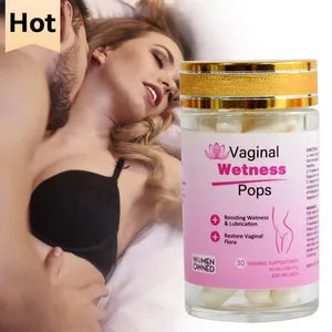 Aromlife Cápsula de probióticos para mulheres, marca própria, pílulas pops para molhar a vagina, equilibrar a flora vaginal, cápsula de probióticos para molhar