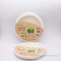 Assiettes jetables CPLA 7 pouces, 100% biodégradables et compostables, utilisables au micro-ondes, pour la restauration, les restaurants, les plats à emporter et les fêtes.
