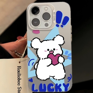 TPU Dessin Animé Mignon Chien Anti-Chute Étanche Téléphone étui pour iphone 17 16 15 14 12 11Pro Max Xs Xr - Product Image 1