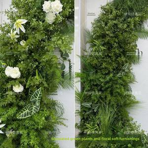 Fleurs artificielles réalistes pour simulation de mariage, style forêt, plantes vertes, herbe de crête, matériaux de décoration pour salle de mariage intérieure - Product Image 2