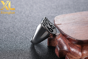 Men's <b>Skull</b> Cross <b>Ring</b> Stainless Steel Punk Style Fashion Jewelry Gift 27067 - Product Image 5