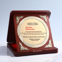 Médaille en bois gravée et imprimée UV « Merci pour votre retraite », cadeau commémoratif créatif, décoration de bureau de style chinois pour enseignants
