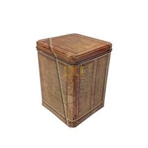 Patrones de textura de grano de madera de bosque natural, caja de almacenamiento de hierbas Art Deco, contenedor cuadrado de té Medicinal hermético rectangular - Product Image 3