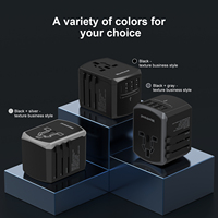 Adaptateur secteur international Wontravel, adaptateur multi-prises EU UK USA AUS, adaptateur de voyage universel avec 2 USB et 2 Type-C