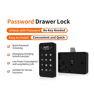 Kỹ thuật số tủ cam Bàn phím số mật khẩu Locker Đen 9 chữ số xử lý khóa với nút bấm phím khẩn cấp - Product Image 4