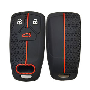 Housse de <span class=keywords><strong>clé</strong></span> à 4 boutons en silicone, protection intégrale pour <span class=keywords><strong>A1</strong></span> A3 A4 A6 Q3 Q5 Q7 TT R8 pour <span class=keywords><strong>Audi</strong></span> - Product Image 4