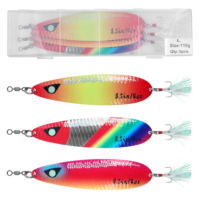 3 leurres de pêche à la traîne en mer profonde, 3,5/4 OZ, grands leurres métalliques, leurres de pêche à la traîne pour la pêche au bar rayé, au saumon