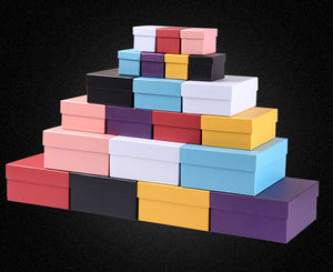 Xinrunjin, cajas ranuradas de papel recubiertas en relieve personalizadas, accesorios de cinta para regalos corporativos de merchandising minorista colorido - Product Image 3