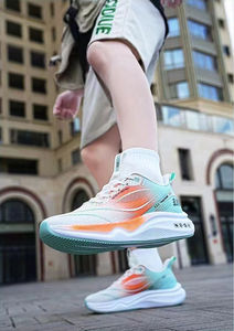 Мужские повседневные кроссовки GALUIN нового стиля — зелено-оранжевые спортивные туфли из дышащей сетчатой ткани с хлопковой подкладкой, модель NX-104, производство Китай - Product Image 3