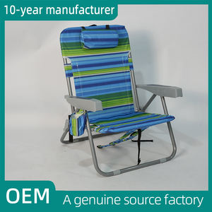 คุณภาพสูงผ้าน้ำหนักเบาเฟอร์นิเจอร์กลางแจ้งออกแบบโลโก้ที่ทันสมัยที่นั่งต่ำเก้าอี้ชายหาดกระเป๋าเป้สะพายหลังเฉพาะความต้องการ - Product Image 2