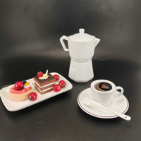 Ensemble de pots de rangement en céramique de style Moka octogonale, pour café, sucre, thé, multi-usages, couleur et logo personnalisés