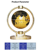 Globe flottant magnétique, carte du monde rotative à lévitation avec lumières LED Globe flottant à lévitation magnétique pour décoration