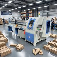 BUNCHING CNC 45 und 90 Grad Dreieck-Holzabschnittsäge Holz-Quadrat-Gehrungssäge Kreuzschnitt-Sägemaschine