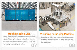 Machines industrielles de fabrication de frites de patate douce ondulées entièrement intégrées de 500 kg, friture continue - Product Image 6