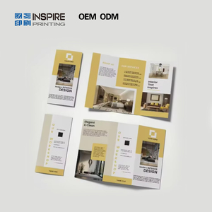 Biểu tượng tùy chỉnh cao cấp tráng giấy in ấn gấp Flyer Catalog tờ rơi Brochure tập sách hướng dẫn hướng dẫn sử dụng in ấn tờ rơi - Product Image 1