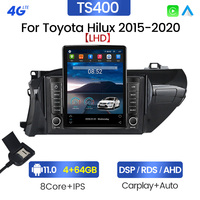 MEKEDE TS Stéréo Vidéo Android pour Voiture Toyota Hilux 2015-2020 Système Multimédia Voiture 4G LTE Éclairage Clavier GPS Navigateur