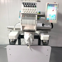 Machine à broder numérique à tête unique, 12 aiguilles, 360*510 mm, petite machine à broder à tête unique