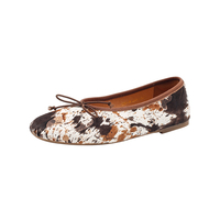 Chaussures plates Mary Jane à imprimé vache pour femmes, légères, confortables, résistantes, printemps-été, bout carré