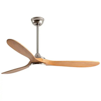 Ventilateur de plafond avec caméra cachée, conversion de fréquence en bois massif de 52 pouces avec éclairage