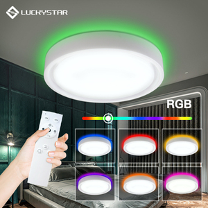 LUCKYSTAR Lampe étoile intelligente moderne noire CCT RGB avec télécommande, marché européen, IP20, 24W, LED en plastique, montage en surface, salle à manger - Product Image 2