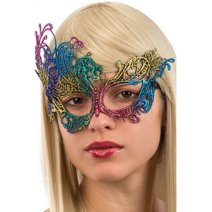 MASCARILLA DE TELA DE MACRAMÉ MULTICOLOR - Product Image 1