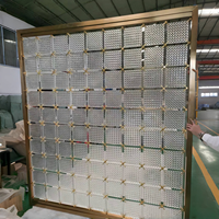 Mur de séparation de décoration d'acier inoxydable de diviseur de pièce d'écran d'intimité en métal avec la séparation de brique en verre