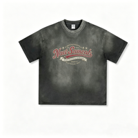 T-shirt personnalisé Kornit DTG, t-shirt graphique vintage lavé, streetwear, t-shirt en coton surdimensionné pour homme, OEM