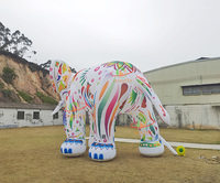 La publicité d'art personnalisé éléphant gonflable modèle dessin animé extérieur éléphant gonflable a mené la décoration